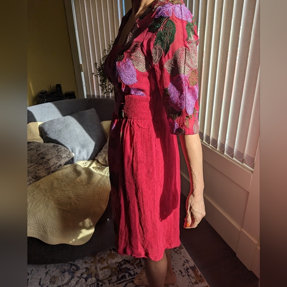 Etcetera floral pink silk dress - Picture 4 of 4